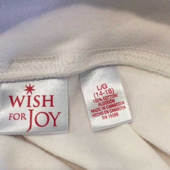 Wish For Joy White Mock Turtle Neck Cardinal at Collar Size 14/16 - Picture 3 of 4